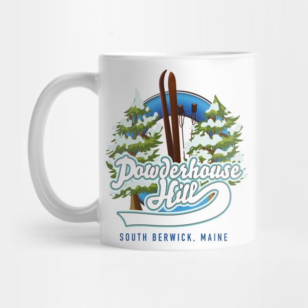 Powderhouse Hill South Berwick Maine ski logo by nickemporium1